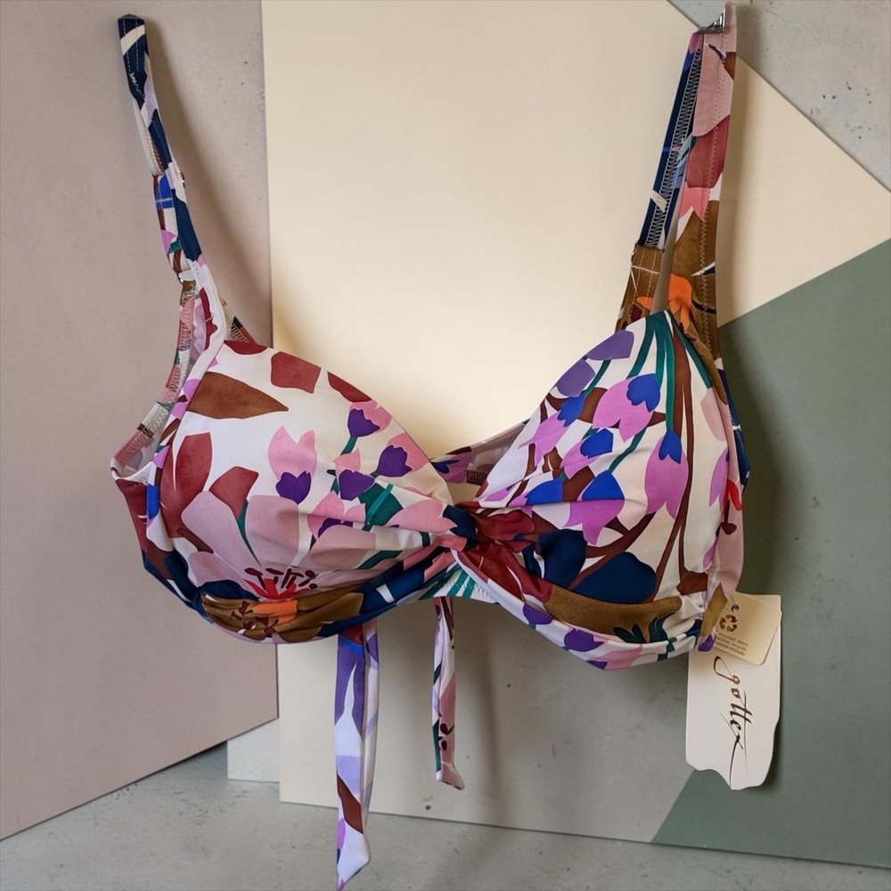 Profile by Gottex Multi Color Floral Twist Front Bikini Top E25071B83 New Mens 8